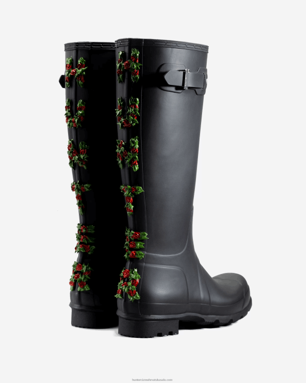muškarci Hunter crno club bum backstrap visoke kišne čizme FFP0T560