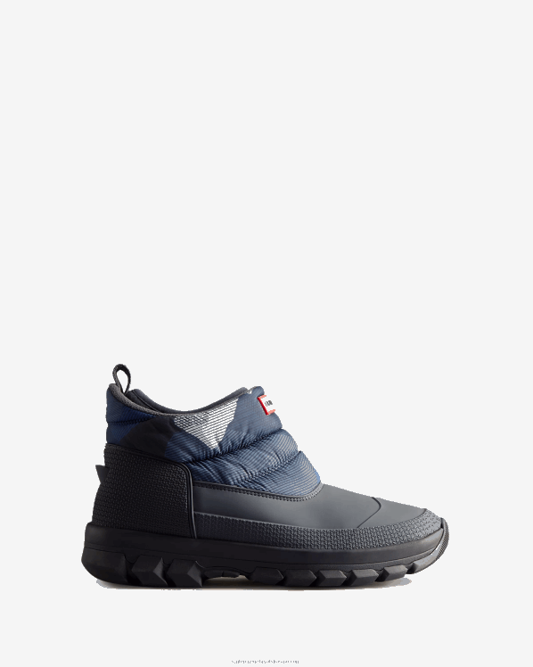 muškarci Hunter glacial cliff black ice print izolirane čizme za snijeg do gležnja FFP0T594