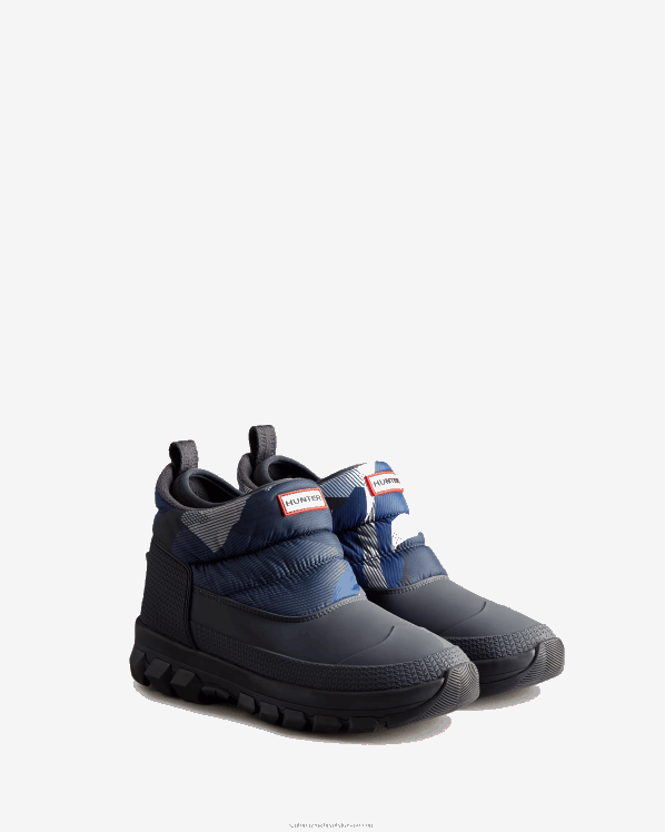 muškarci Hunter glacial cliff black ice print izolirane čizme za snijeg do gležnja FFP0T594