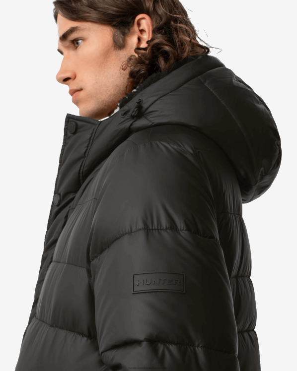 muškarci Hunter crno intrepid izolirani dugi pufer kaput FFP0T608