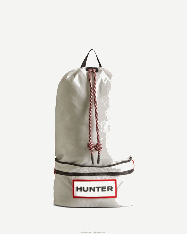 muškarci Hunter logo bijele/crvene kutije putni ripstop dvosmjerni ruksak od recikliranog najlona FFP0T407