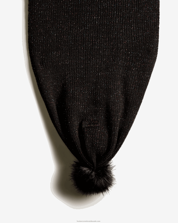 muškarci Hunter crni multi svjetlucavi lurex pompon šal FFP0T484