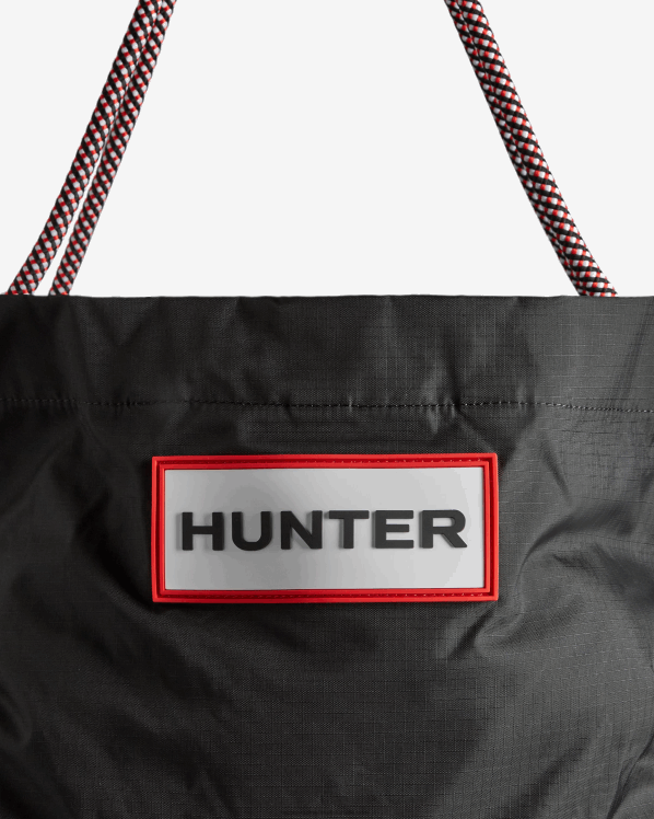 muškarci Hunter logo crne/crvene kutije putna ripstop torba za plažu od recikliranog najlona FFP0T379