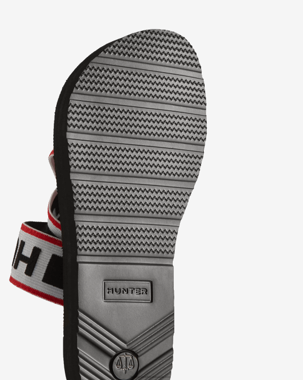 žene Hunter crno/crveno/bijelo elastični crossover logo slajdovi FFP0T107
