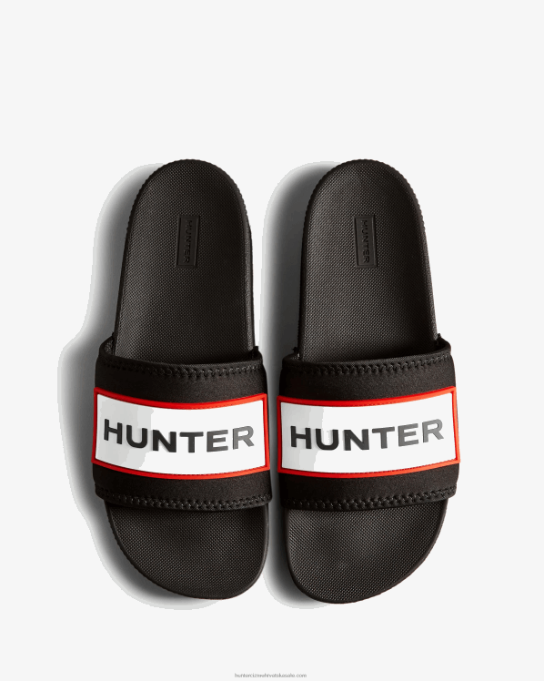 žene Hunter crno neoprenski tobogan s logotipom FFP0T105