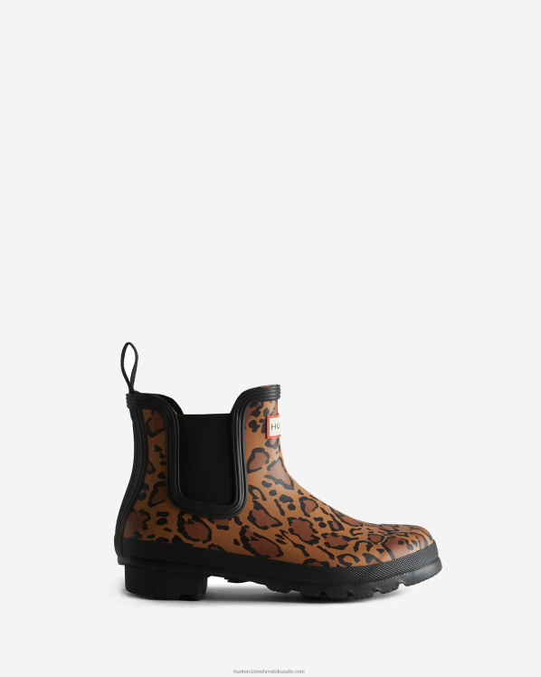 žene Hunter bogato preplanulost/sedlasto/crna chelsea čizme s leopard uzorkom FFP0T221