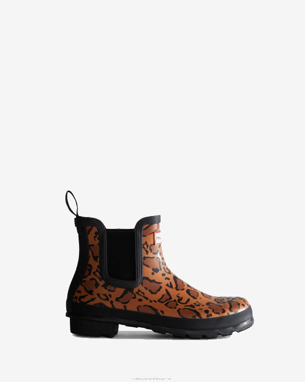 žene Hunter bogato preplanulost/sedlasto/crna chelsea čizme s leopard uzorkom FFP0T221