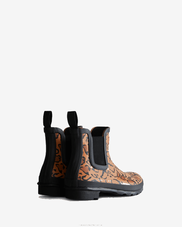 žene Hunter bogato preplanulost/sedlasto/crna chelsea čizme s leopard uzorkom FFP0T221