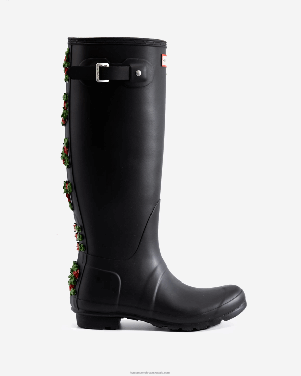 žene Hunter crno club bum backstrap visoke kišne čizme FFP0T230