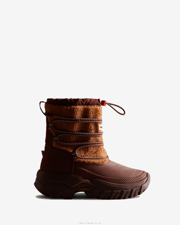 žene Hunter mawson creek/muted berry wanderer veganske izolirane kratke čizme za snijeg FFP0T304