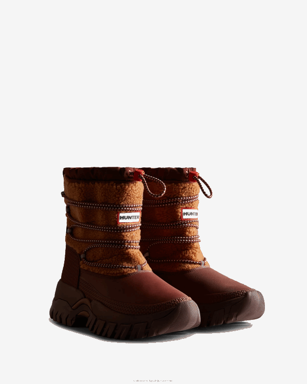 žene Hunter mawson creek/muted berry wanderer veganske izolirane kratke čizme za snijeg FFP0T304