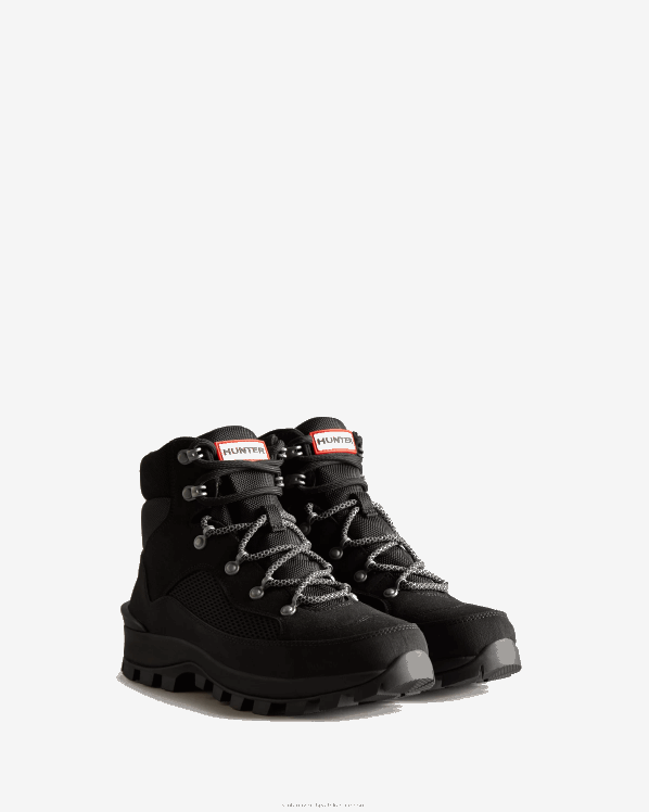 žene Hunter crno explorer izolirane commando čizme na vezanje FFP0T299