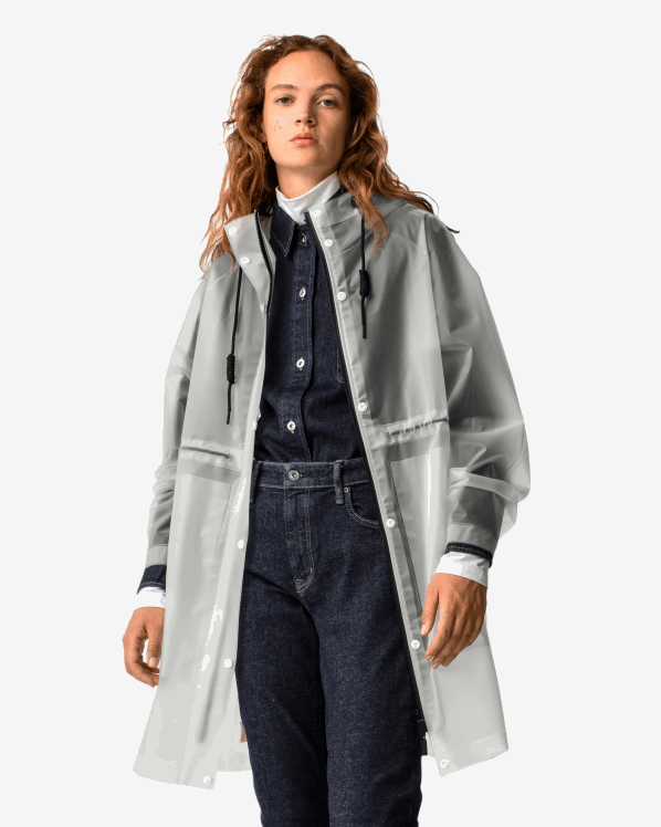 žene Hunter bijela play vodootporna parka od prozirnog vinila FFP0T340