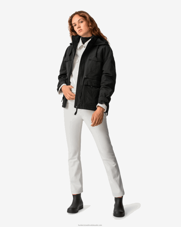 žene Hunter crno explorer jakna od recikliranog najlona FFP0T354