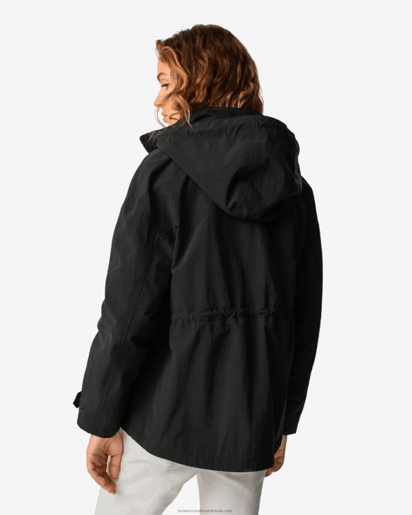 žene Hunter crno explorer jakna od recikliranog najlona FFP0T354