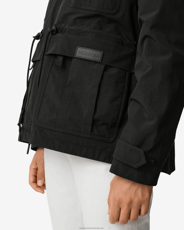 žene Hunter crno explorer jakna od recikliranog najlona FFP0T354